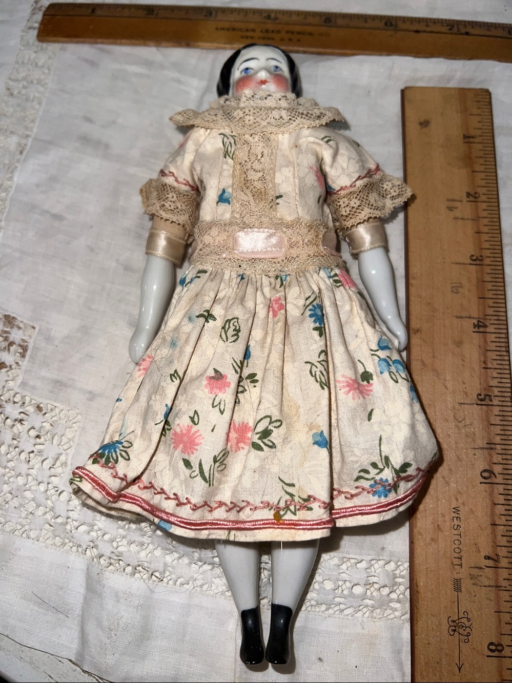 Antique Victorian German China doll #5